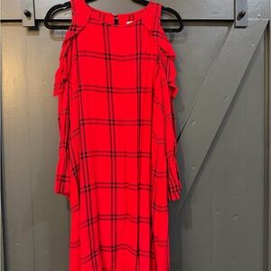 LOFT Red and Black  Dress